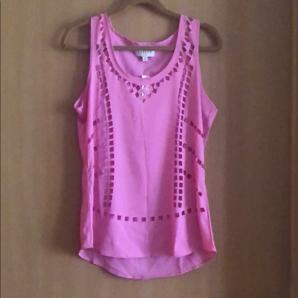 Pink blouse tank